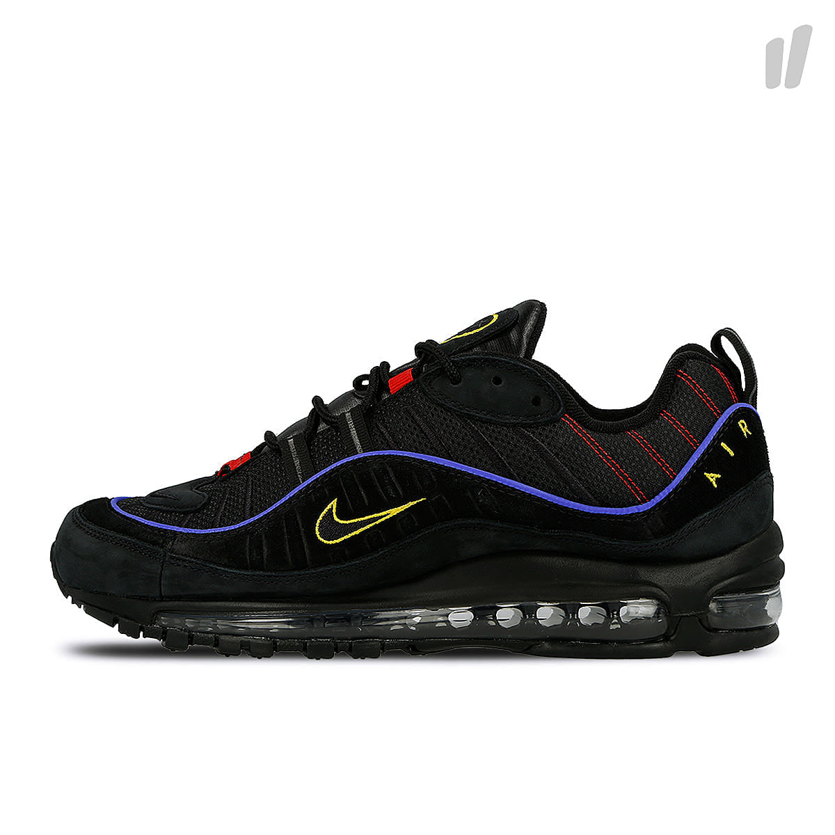 Nike air max 98 Black-Black - Amarillo - University Red Sneakers CD1537 001 | Overkill