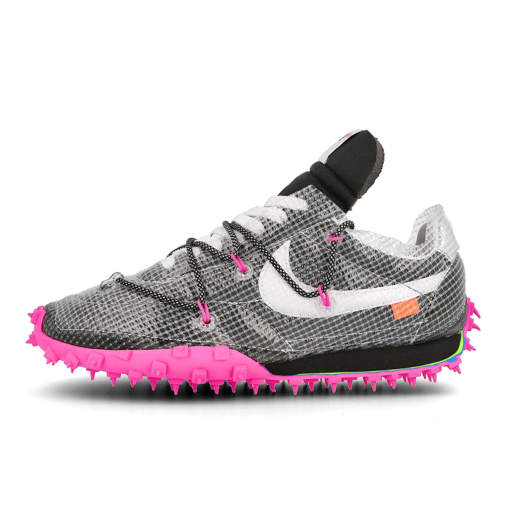 Nike Off-White x Nike Wmns Waffle Racer Black / White - Fuchsia CD8180 001 | Overkill