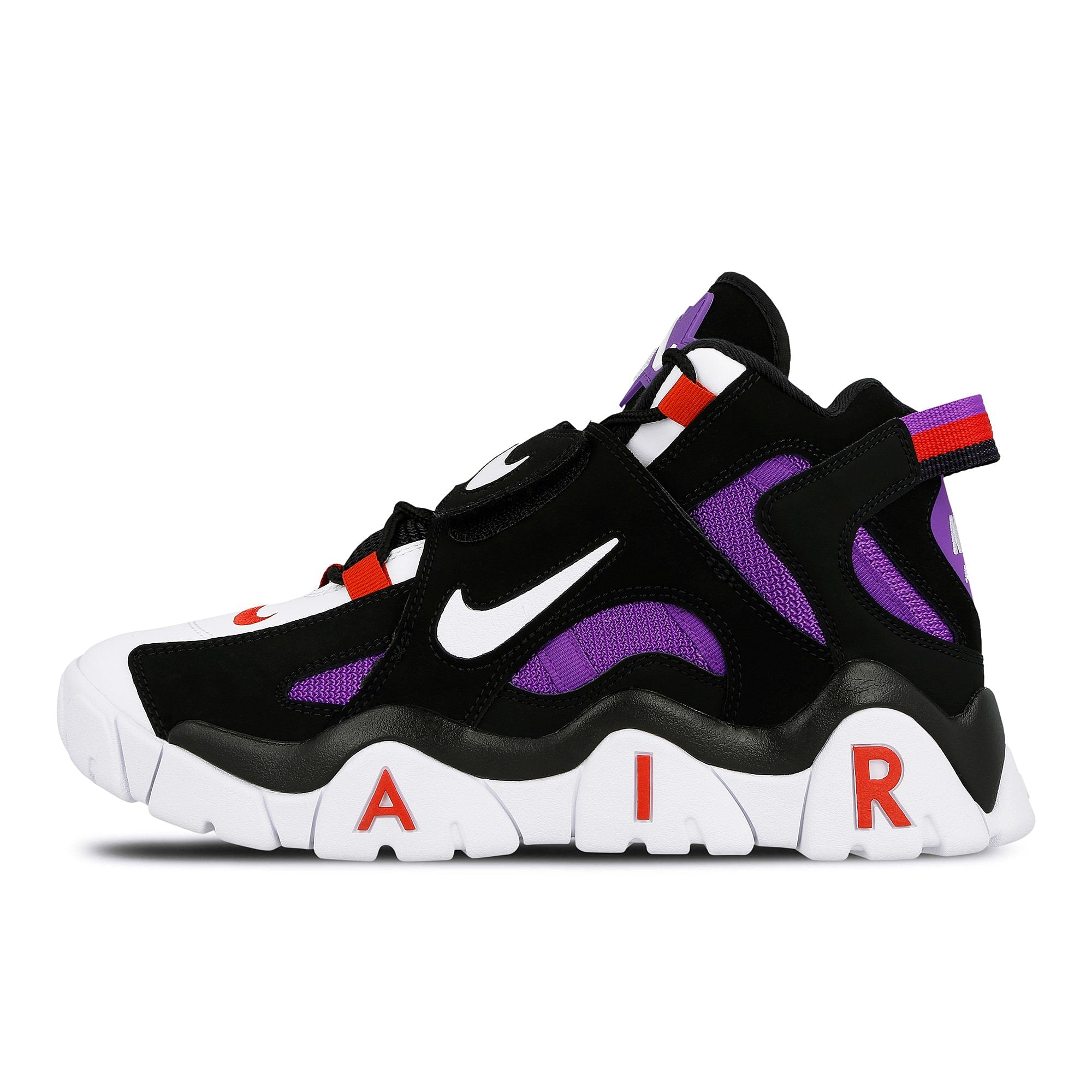 Nike air barrage mid qs Black / White - Hyper Grape - University Red High Top Sneakers CD9329 001 | Overkill