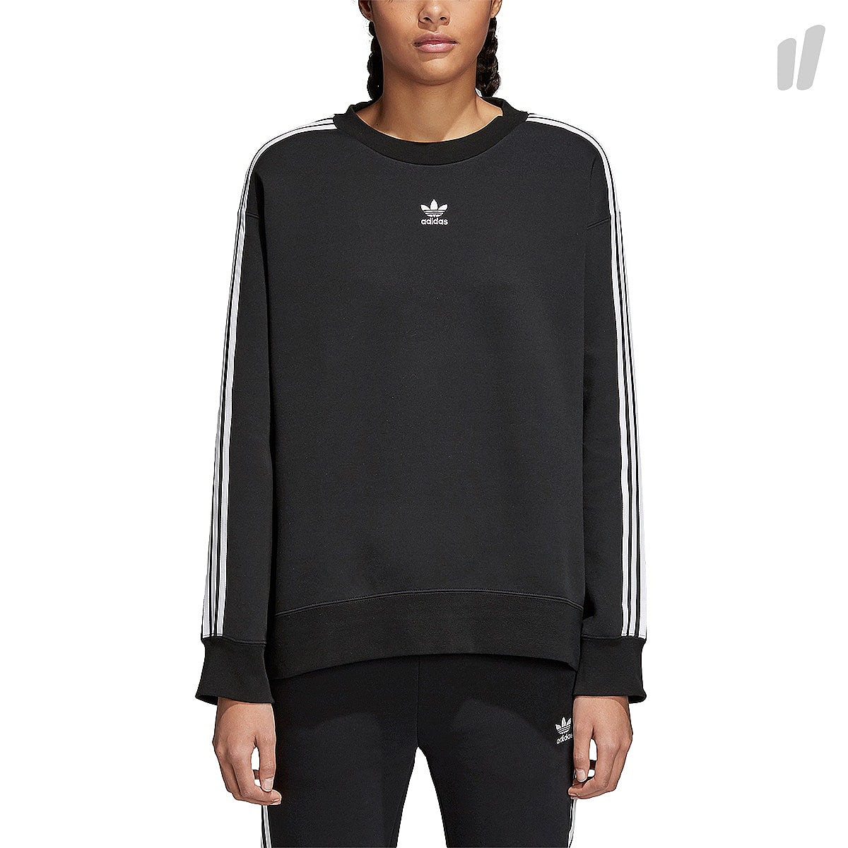 adidas Wmns Crew Sweater Black Sweatshirts CE2431 | Overkill