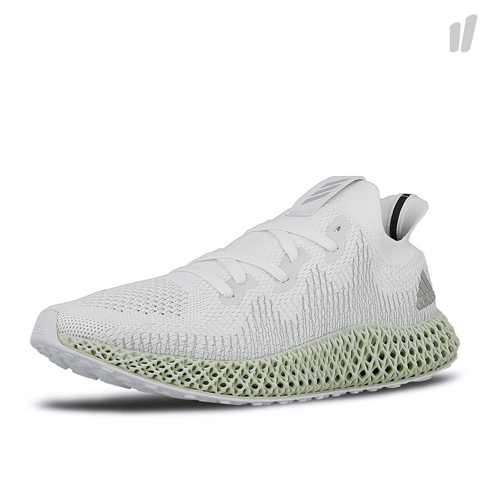 adidas alphaedge 4d m Footwear White-Grey Two-Core Black Sneakers Close Up | Overkill