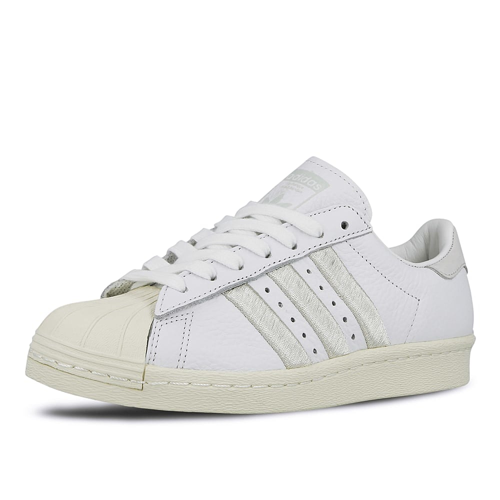 adidas wmns superstar 80s Footwear White-Grey One-Off White Sneakers Close Up | Overkill