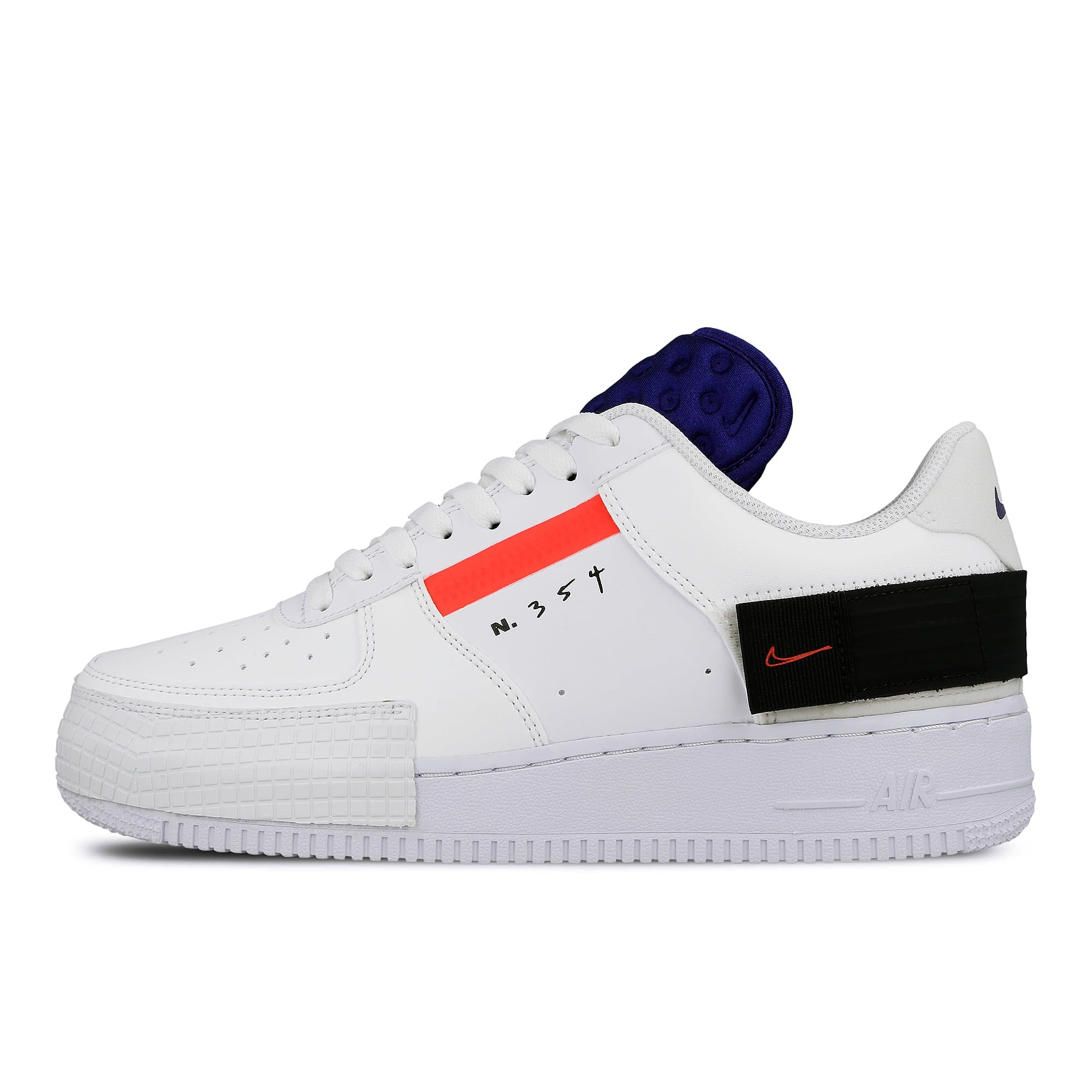 Nike air force 1 type Summit White / Red Orbit - White - Black Low Top Sneakers CI0054 100 | Overkill
