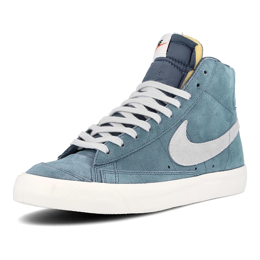 Nike blazer mid 77 suede Thunderstorm-Pure Platinum - Sail Mid Top Sneakers Close Up | Overkill