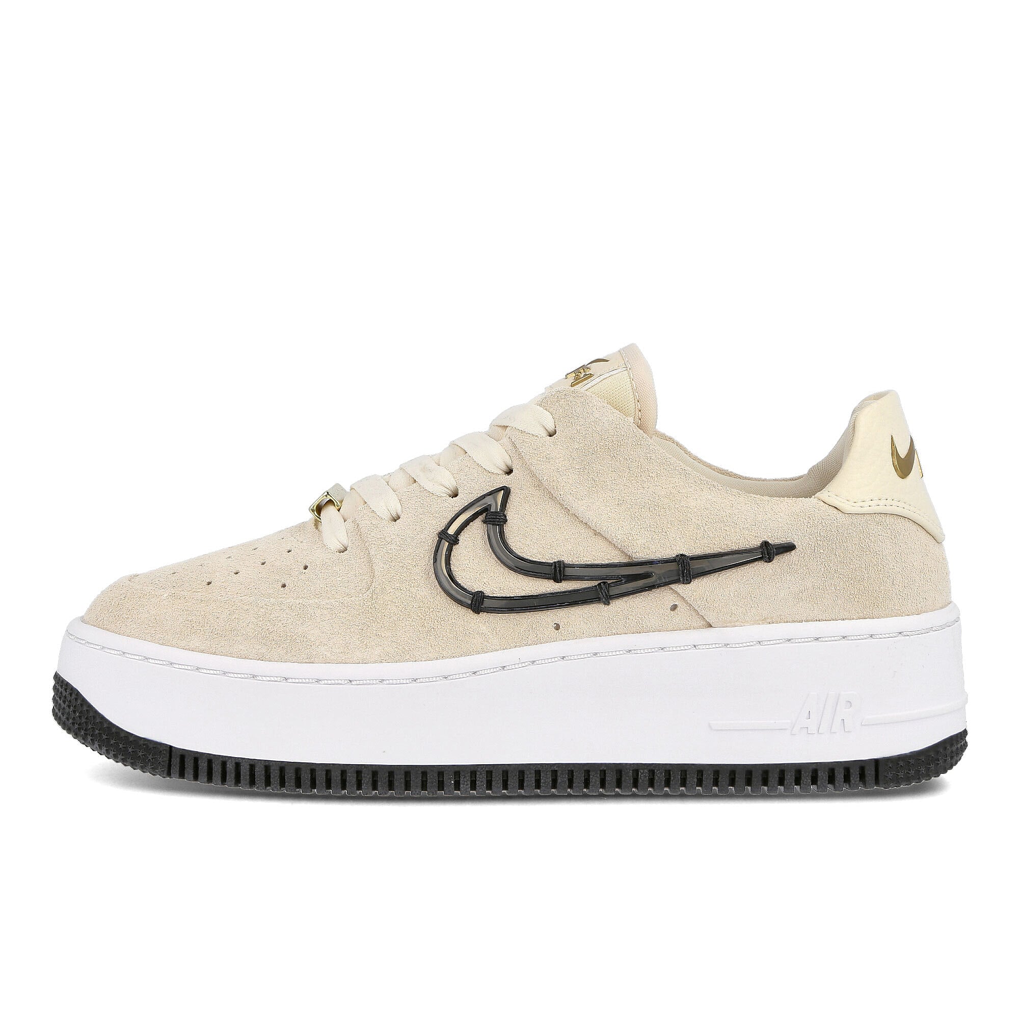 Nike wmns air force 1 sage low lx Light Cream / Black - Metallic Gold - White CI3482 200 | Overkill
