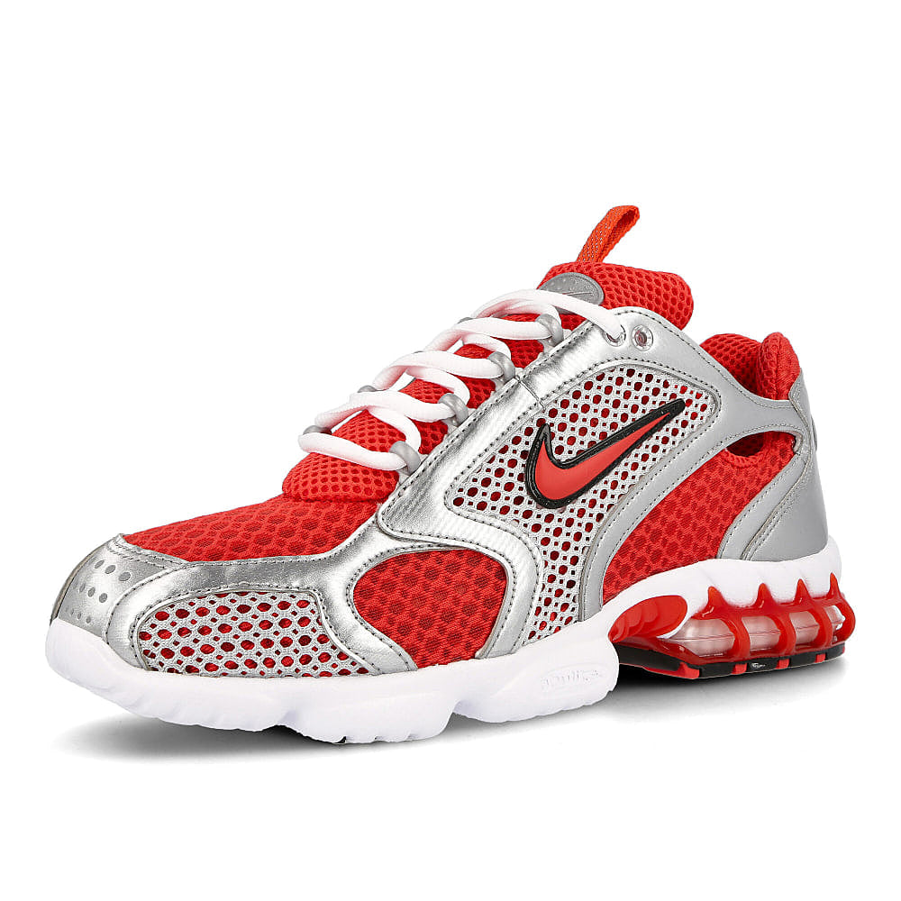 Nike Air Zoom Spiridon Cage 2 Track Red - Track Red - White Low Top Sneakers Close Up | Overkill