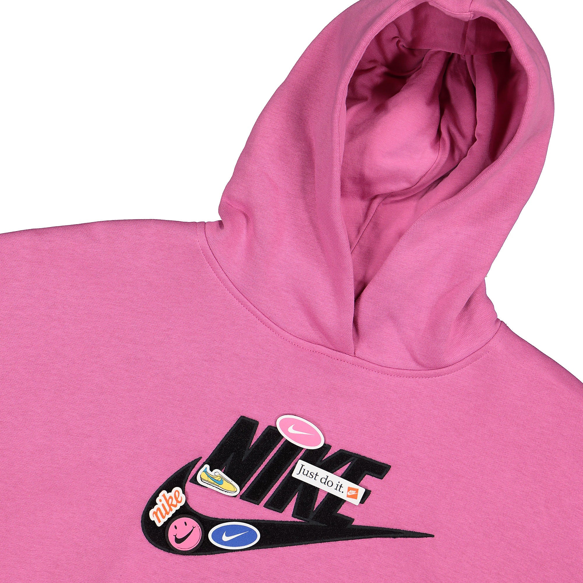 Nike Wmns NSW ICN CLSH Fleece Hoodie BB Cosmic Fuchsia Hoodies Close-up | Overkill