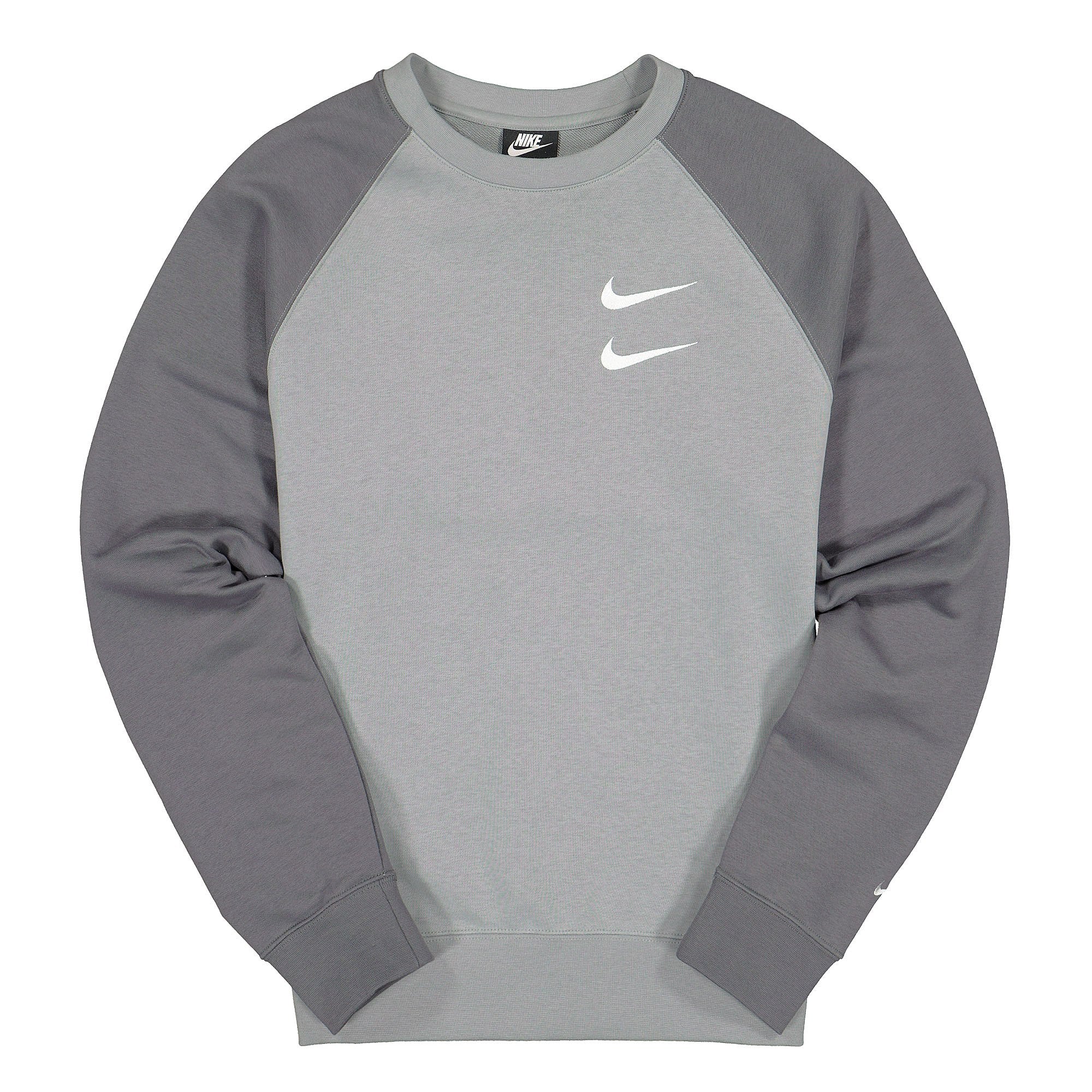 Nike NSW Swoosh Crew FT Particle Grey / Iron Grey - White Sweatshirts CJ4871 073 | Overkill