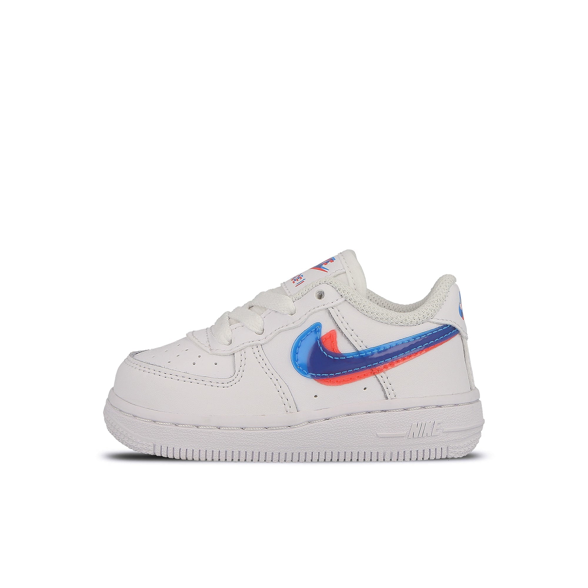 Nike force 1 lv8 td White-Blue - Bright Crimson Sneakers CJ7161 100 | Overkill