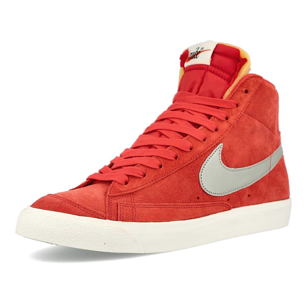 Nike blazer '77 University Red-Metallic Silver - Sail High Top Sneakers Close Up | Overkill