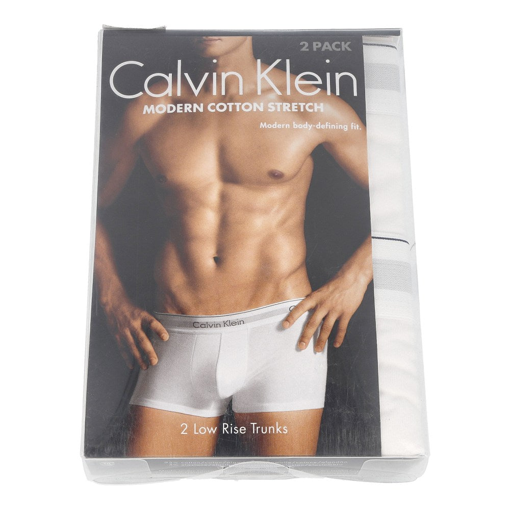 Calvin Klein 2 pack low rise trunk White Underwear NB1541A-100 | Overkill