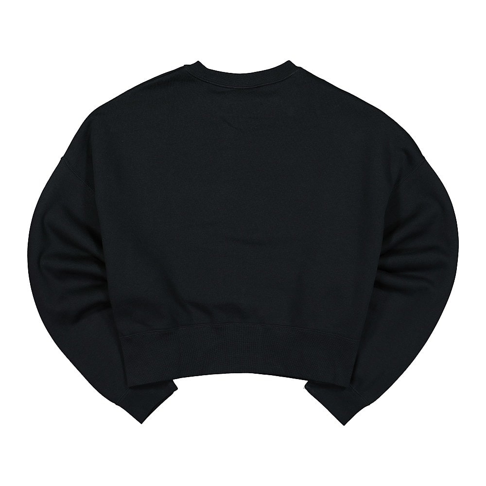 Nike Wmns NSW Crew Fleece Trend Black / White Sweatshirts Close-up | Overkill