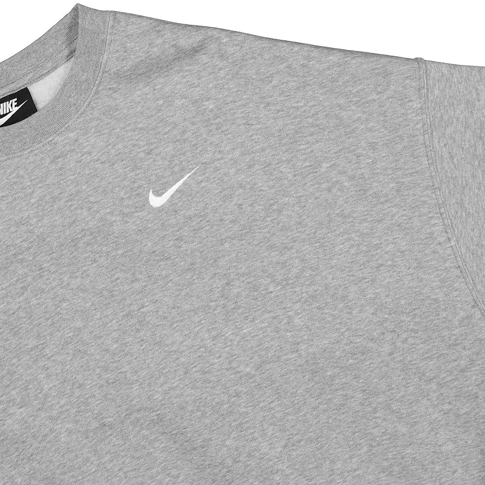 Nike Wmns NSW Crew Fleece Trend Dark Grey Heather / White Sweatshirts Close-up | Overkill