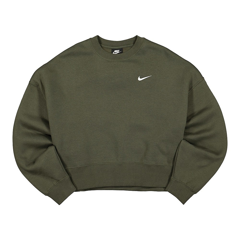 Nike Wmns NSW Crew Fleece Trend Cargo Khaki / White Sweatshirts CK0168 325 | Overkill
