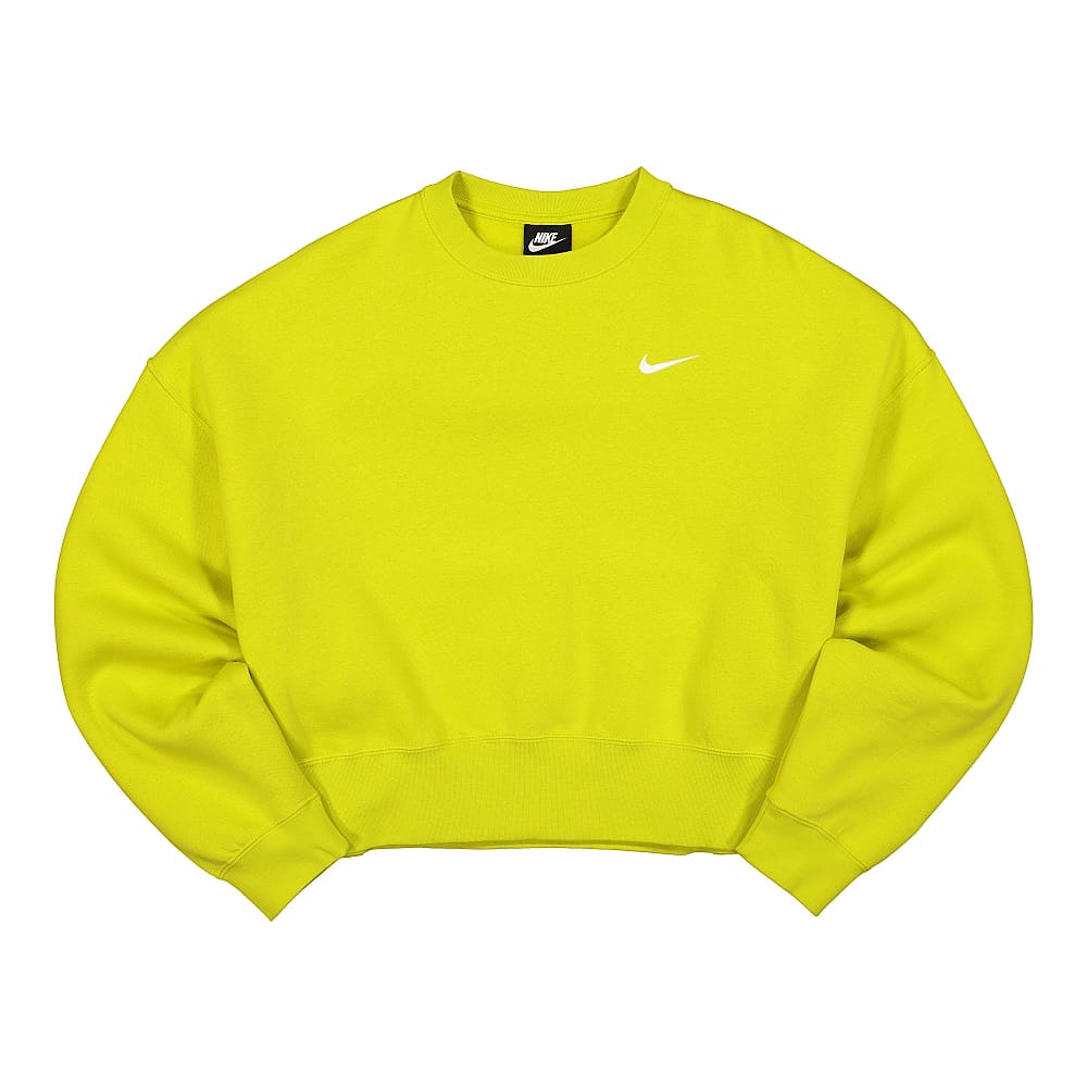 Nike Wmns NSW Crew Fleece Trend High Voltage / White Sweatshirts CK0168 344 | Overkill