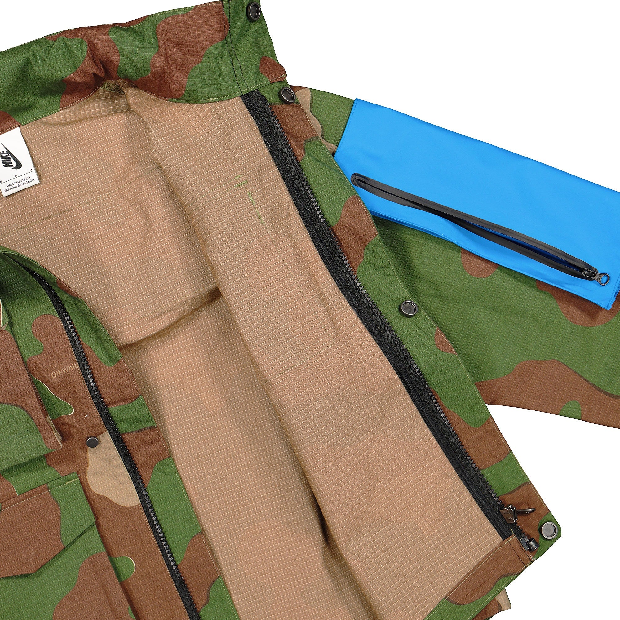 Nike Off-White x Nike Wmns NRG Jacket #27 AOP 2 Palm Green Jackets Close-up | Overkill