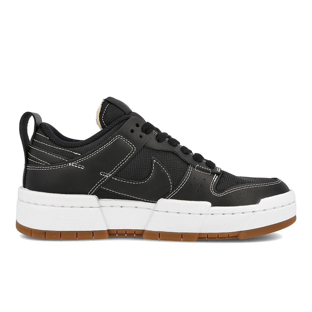 Nike wmns dunk low disrupt Black-Black - Fossil - Gum Med Brown Low Top Sneakers Silhouette | Overkill