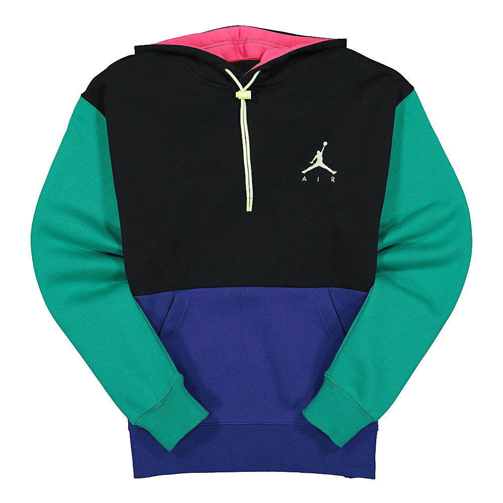 Jordan Air Jordan Jumpman Fleece Pullover Black / Court Purple / Barely Volt Sweatshirts CK6684 011 | Overkill