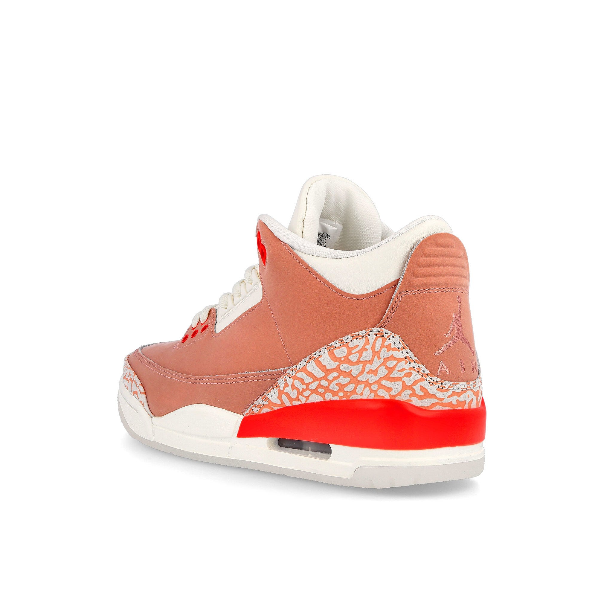 Jordan Wmns Air Jordan 3 Retro Rust Pink / Bright Crimson - Sail Close-up | Overkill