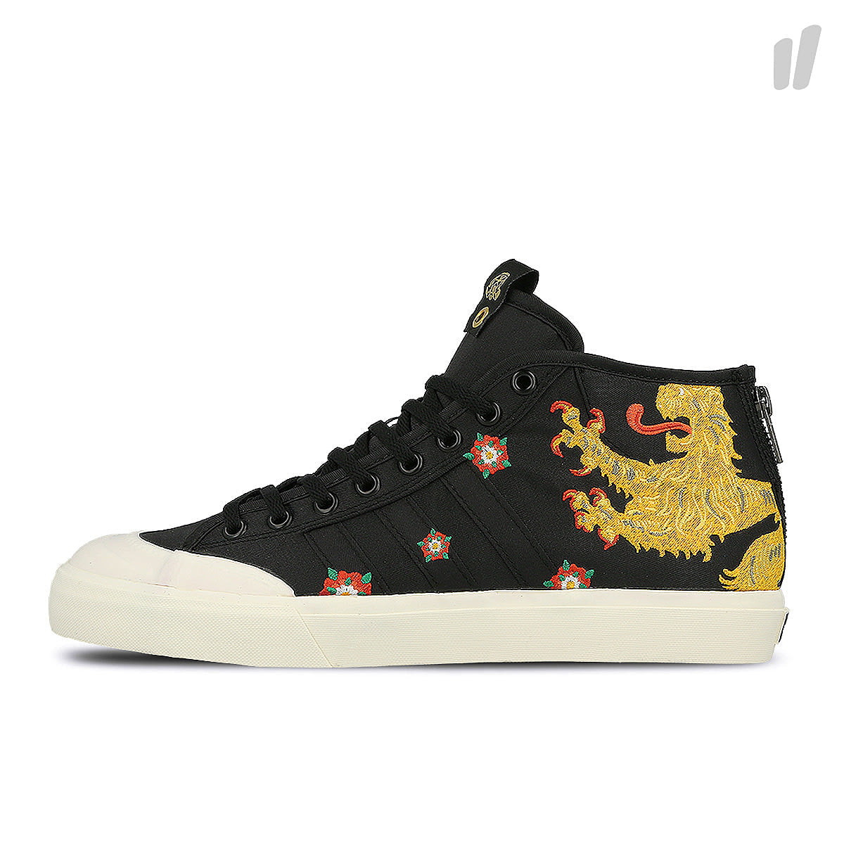 adidas consortium matchcourt mid sneaker exchange Core Black-Core Black-Gold Metallic Sneakers CM7876 | Overkill