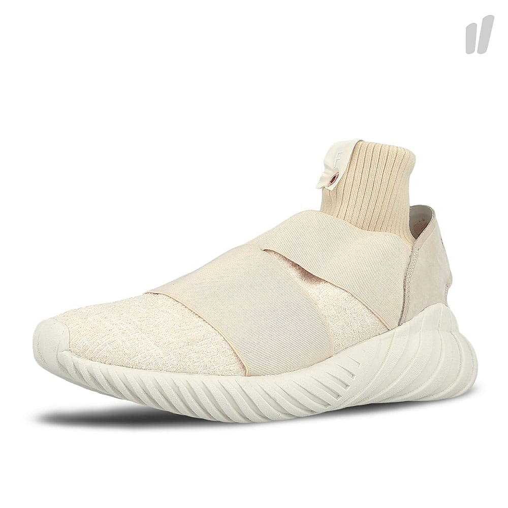 adidas consortium wmns tubular elastic se Linen-Footwear White-Clear White Sneakers Close Up | Overkill