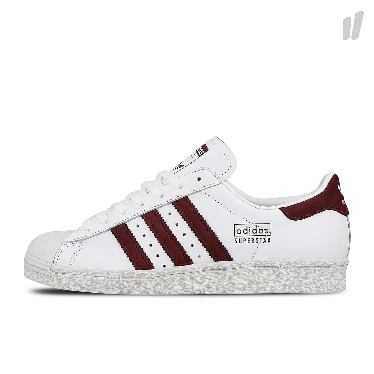adidas superstar 80s Running White-Maroon-Crystal White Sneakers CM8439 | Overkill