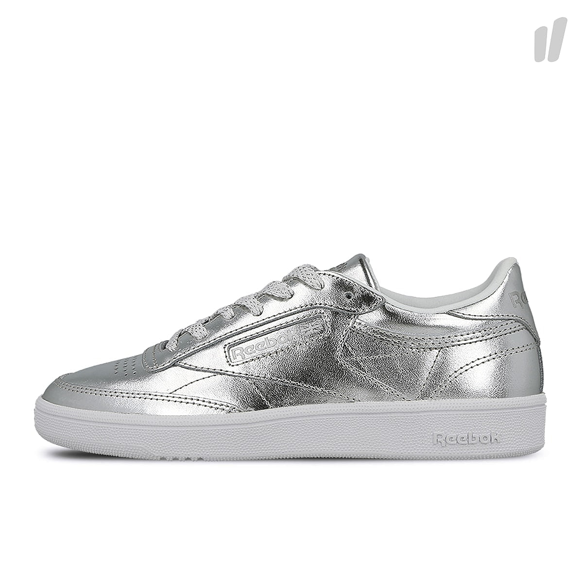 Reebok wmns club c 85 s shine Silver / White Sneakers CM8686 | Overkill
