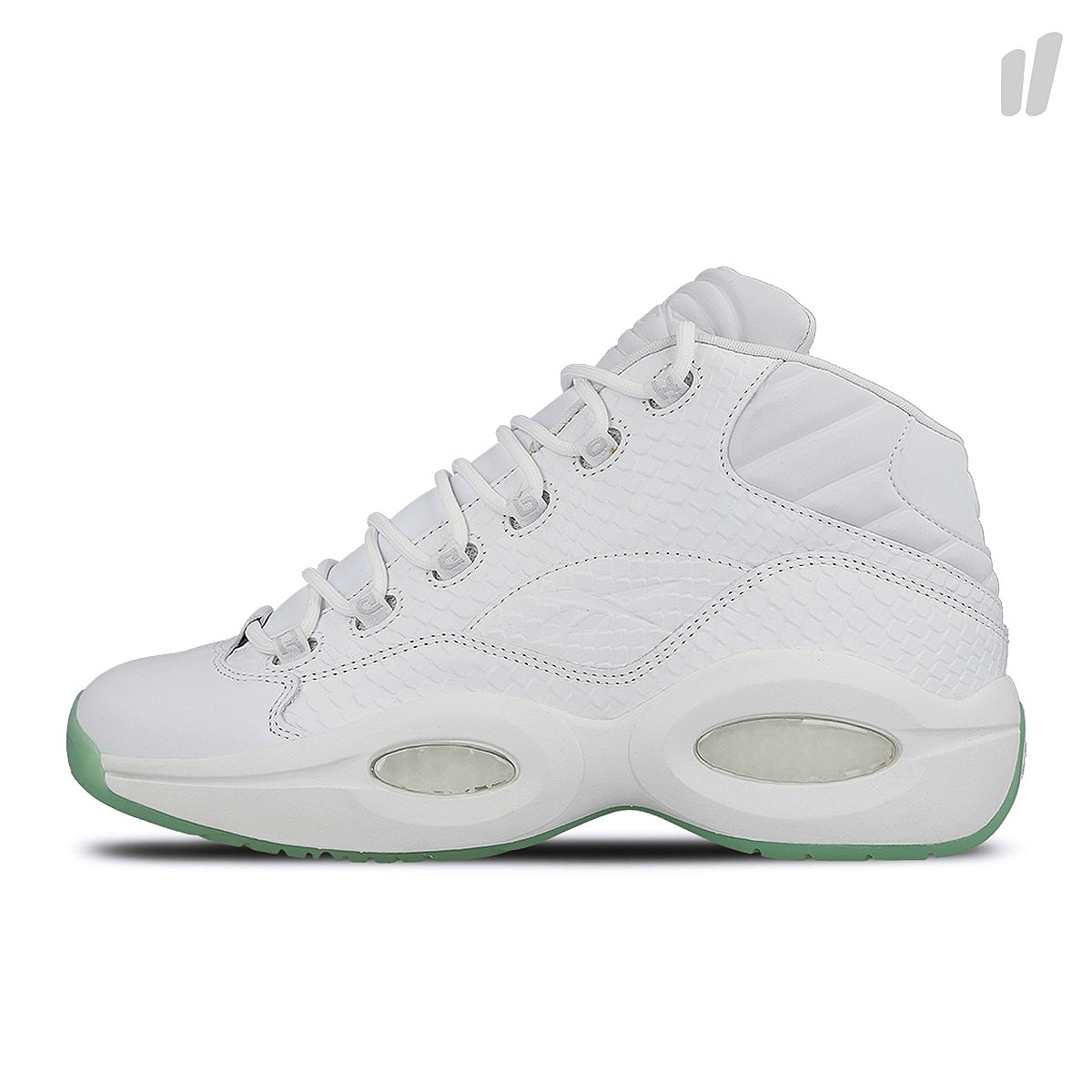 Reebok question mid ee White-Mint Glow Sneakers CM9417 | Overkill