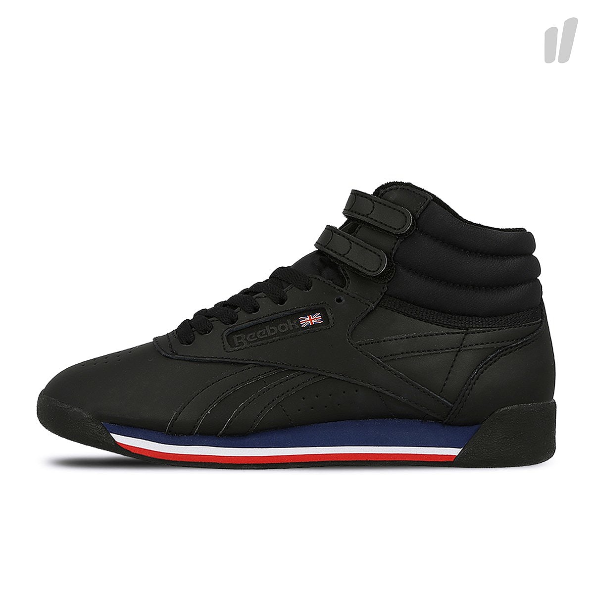 Reebok wmns freestyle hi Black-White-Blue-Red Sneakers CN2963 | Overkill