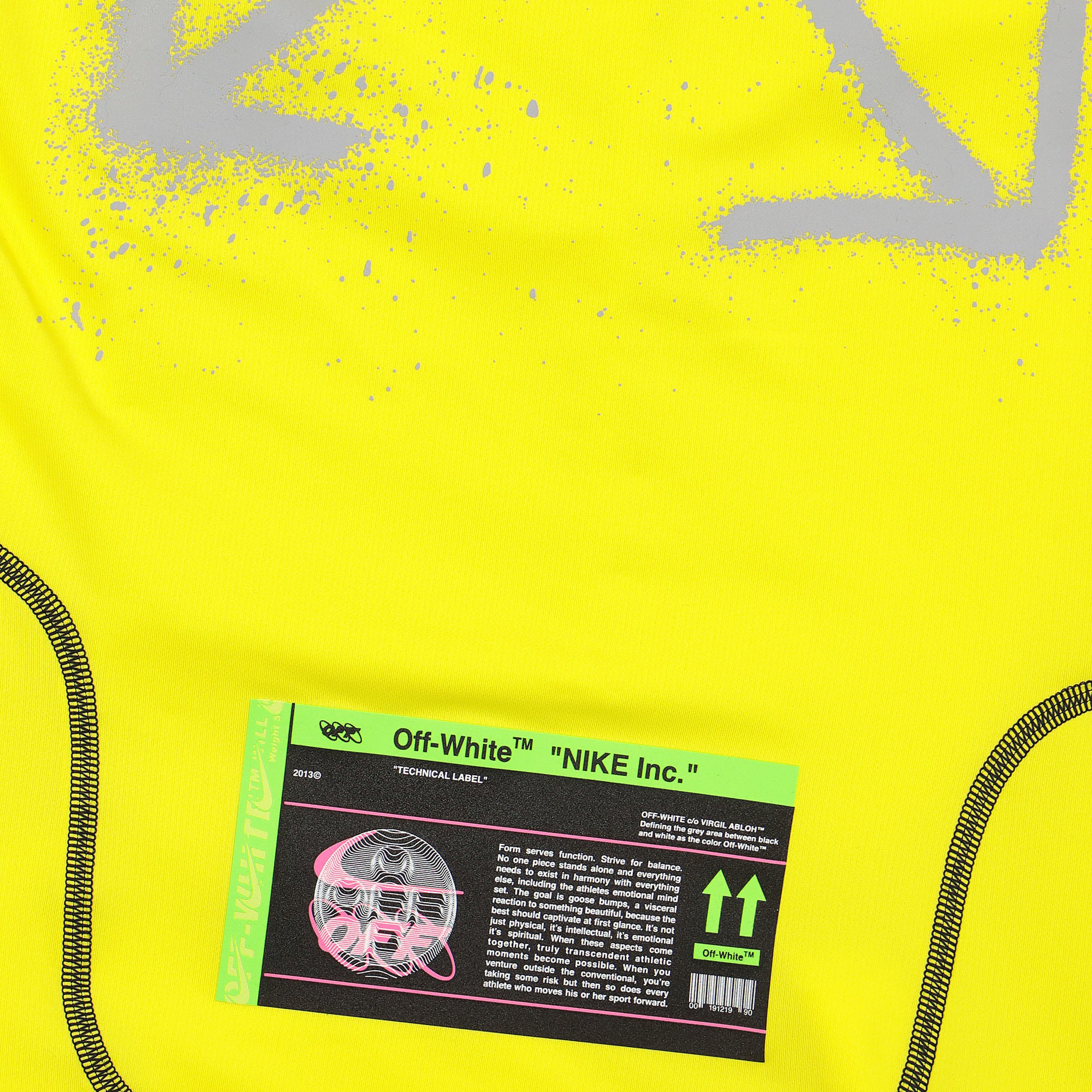 Nike Off-White x Nike NRG Pro Longsleeve Top Opti Yellow Longsleeves Detail view 1 | Overkill