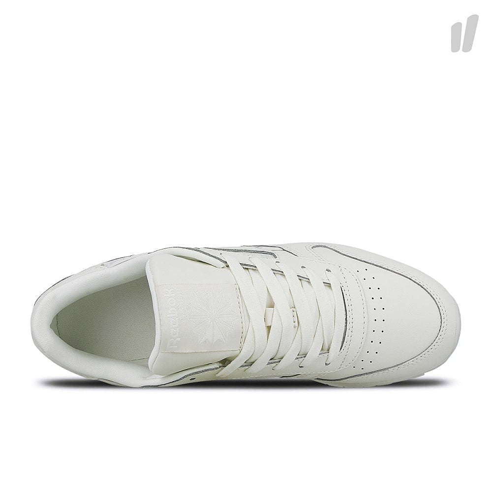 Reebok wmns classic leather Chalk-White-Yellow-Grey Sneakers Detailfoto | Overkill