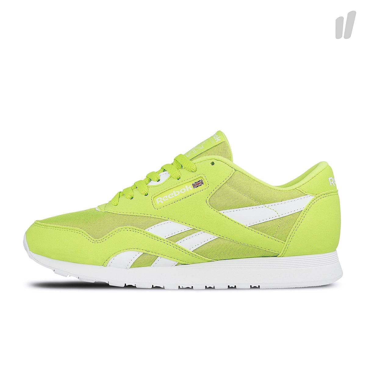 Reebok classic nylon color Neon Lime / White Sneakers CN7449 | Overkill