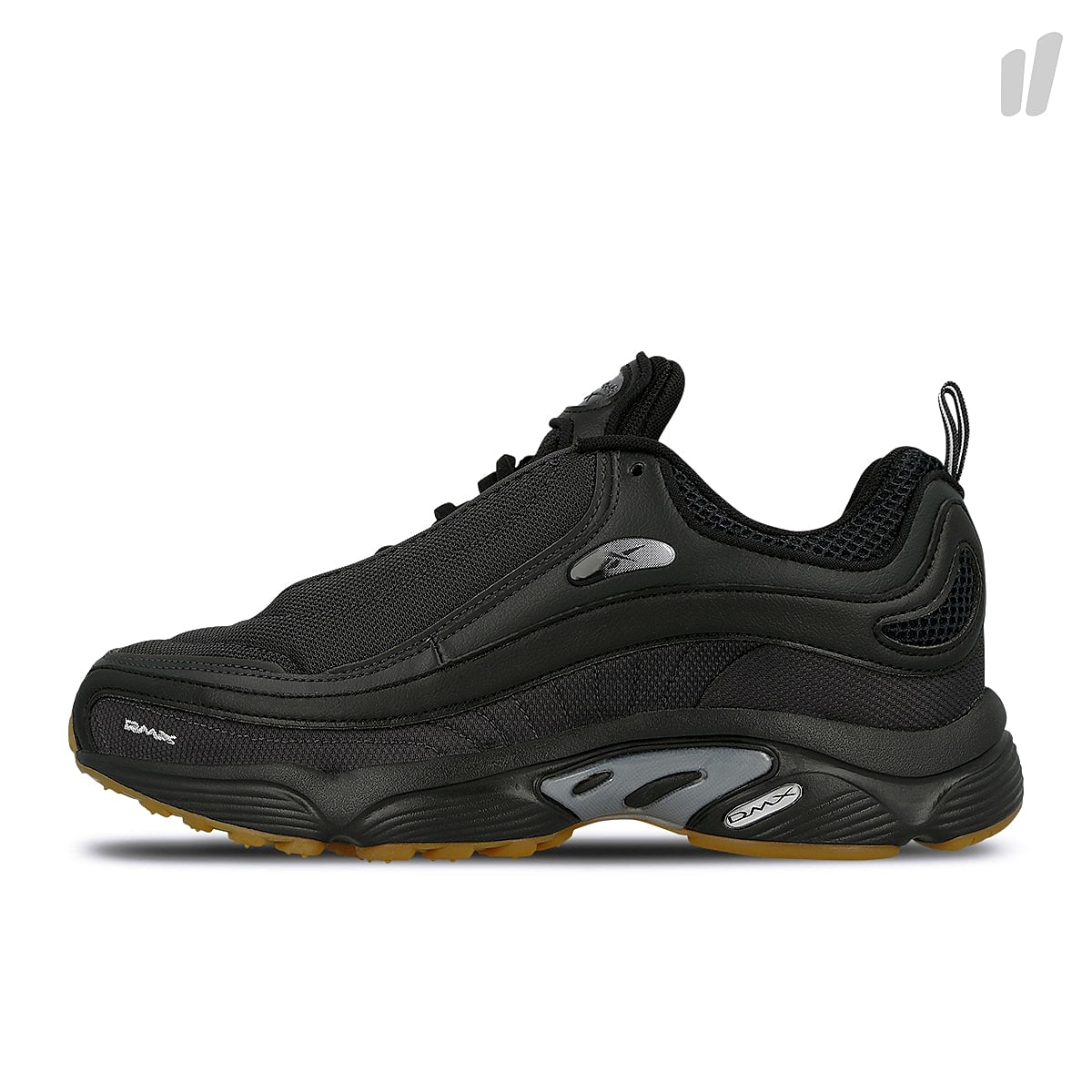 Reebok daytona dmx Black-Coal-Silver Met-Gum Low Top Sneakers CN8395 | Overkill