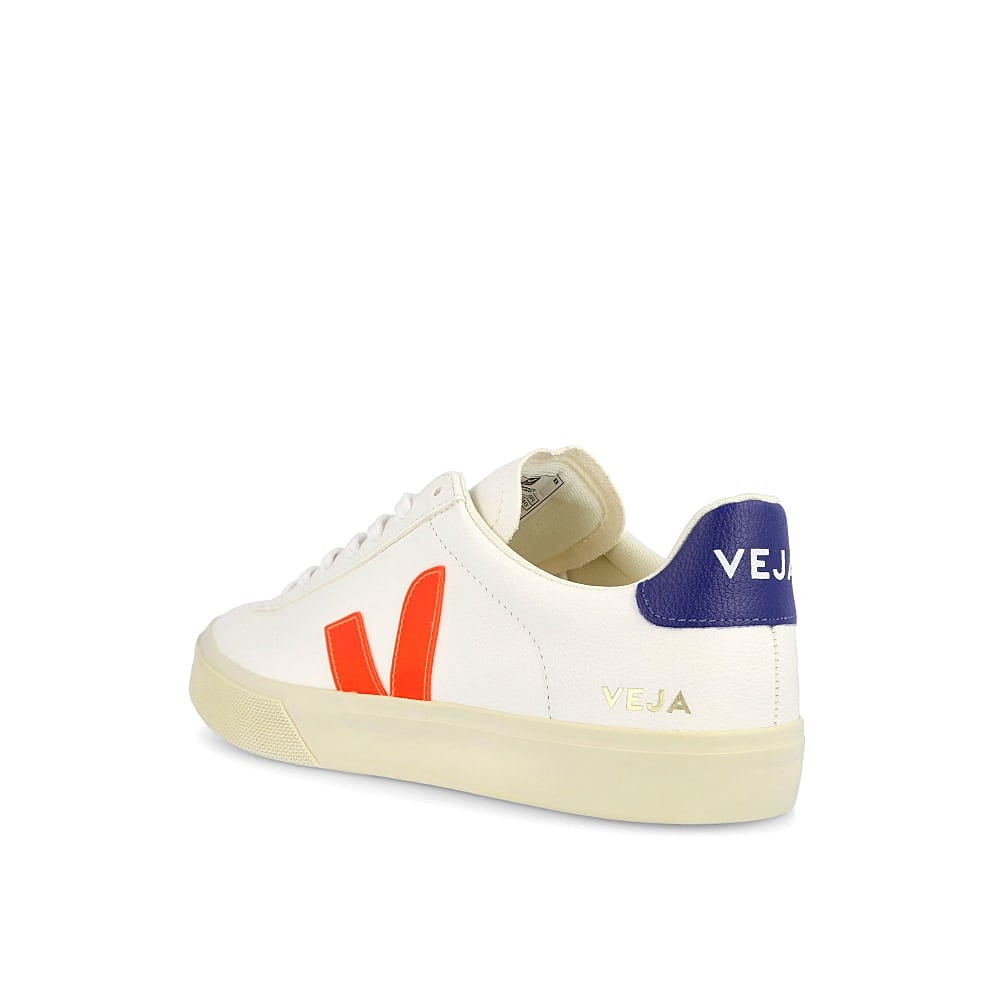 Veja wmns campo chromefree White-Orange Fluo-Cobalt Sneakers Material | Overkill
