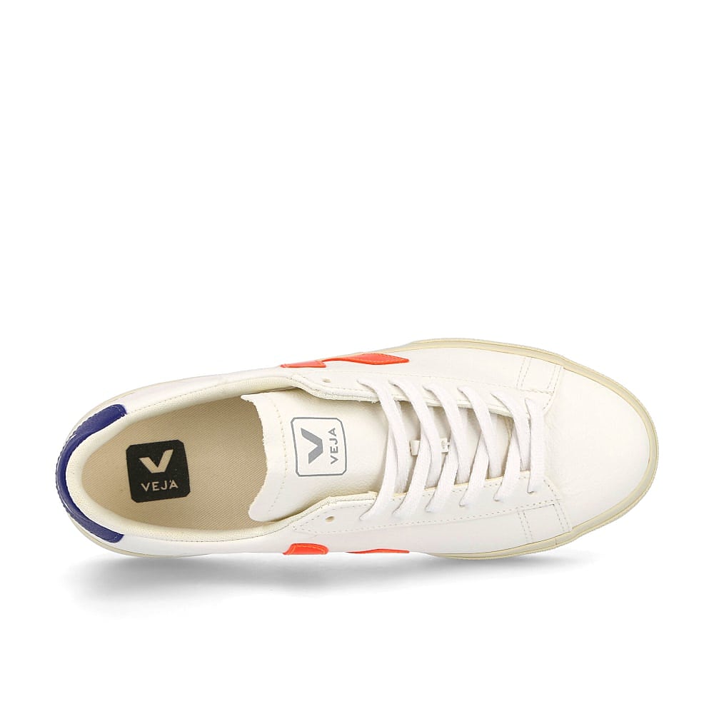 Veja wmns campo chromefree White-Orange Fluo-Cobalt Sneakers Detailfoto | Overkill
