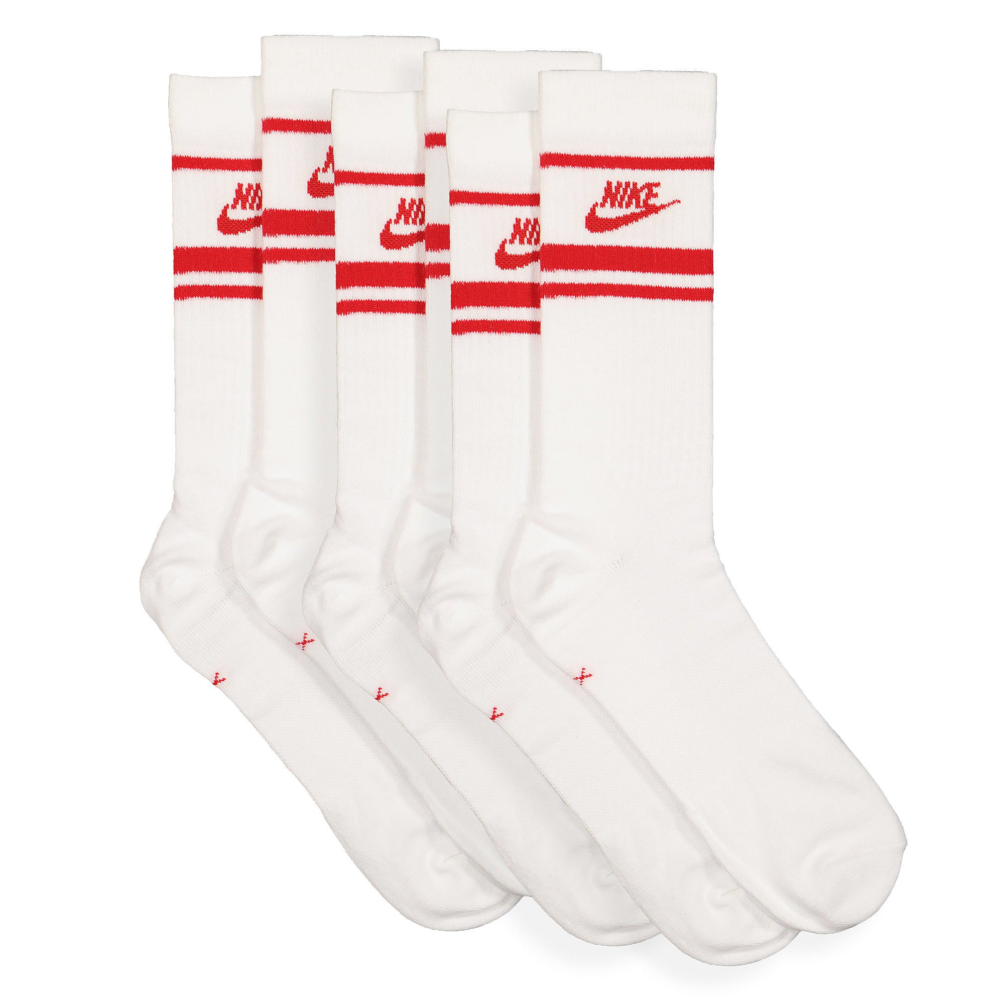 Nike Sportswear Essential Socks 3 Pack White / University Red / University Red Socks Material | Overkill