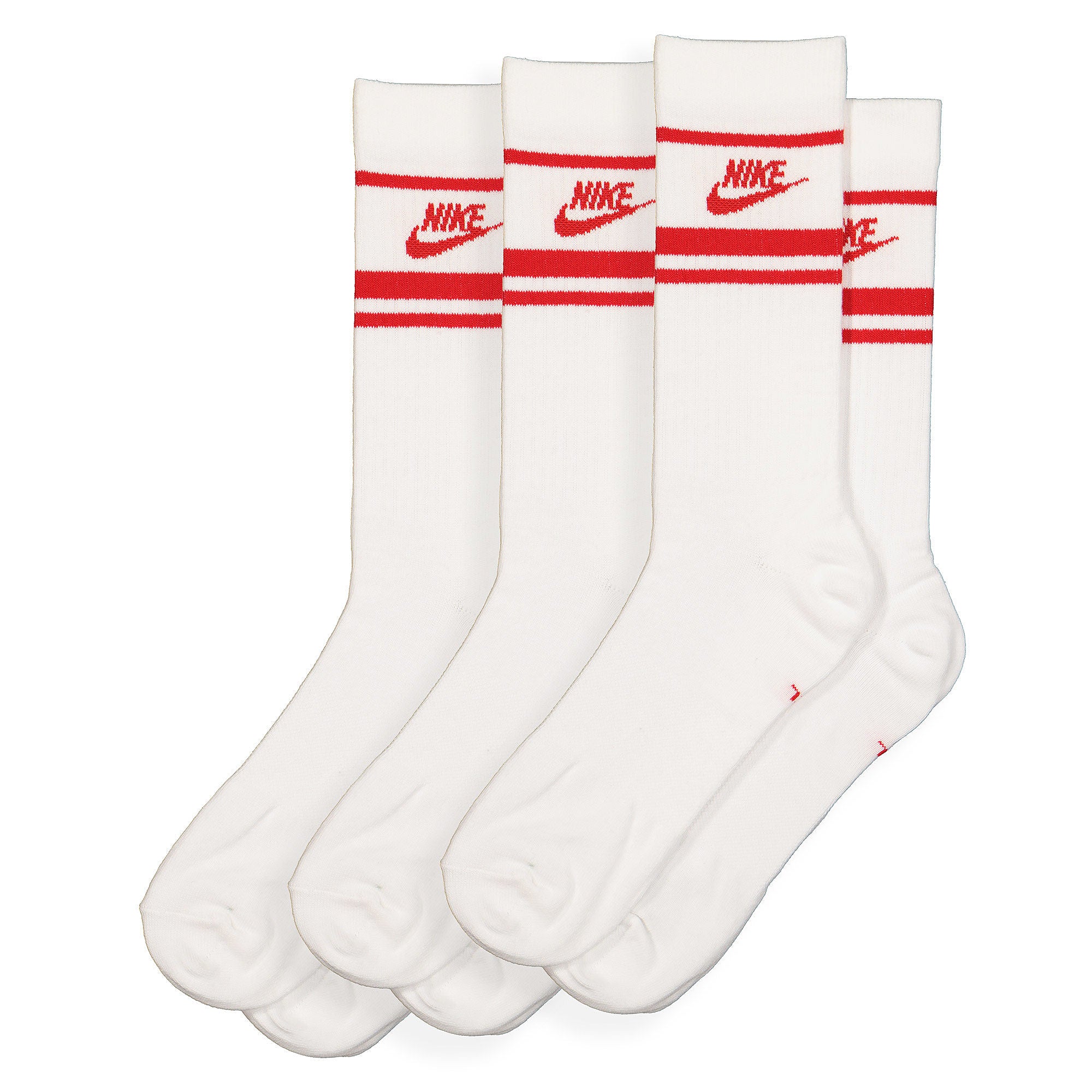 Nike Sportswear Essential Socks 3 Pack White / University Red / University Red Socks CQ0301 102 | Overkill