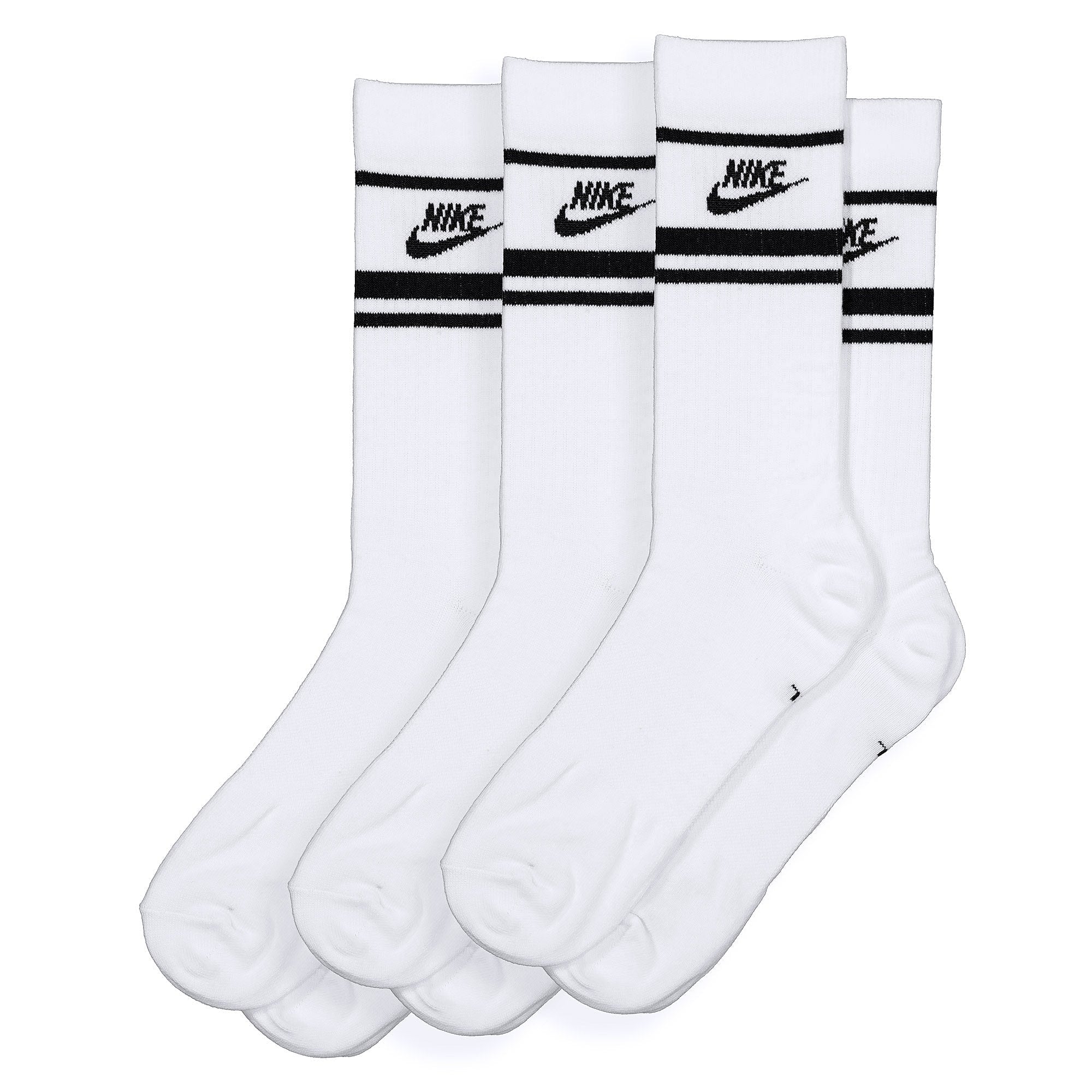 Nike Sportswear Essential Socks 3 Pack White / Black - Black Socks CQ0301 103 | Overkill