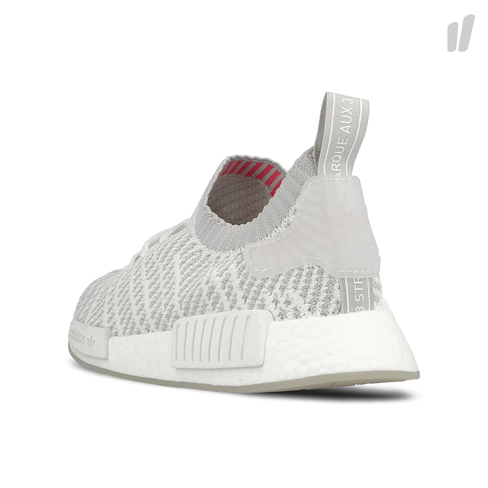 adidas nmd r1 stlt primeknit Footwear White-Grey One-Solar Pink Sweatshirts Close-up | Overkill