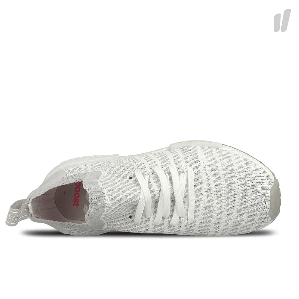 adidas nmd r1 stlt primeknit Footwear White-Grey One-Solar Pink Sweatshirts Detail view 1 | Overkill