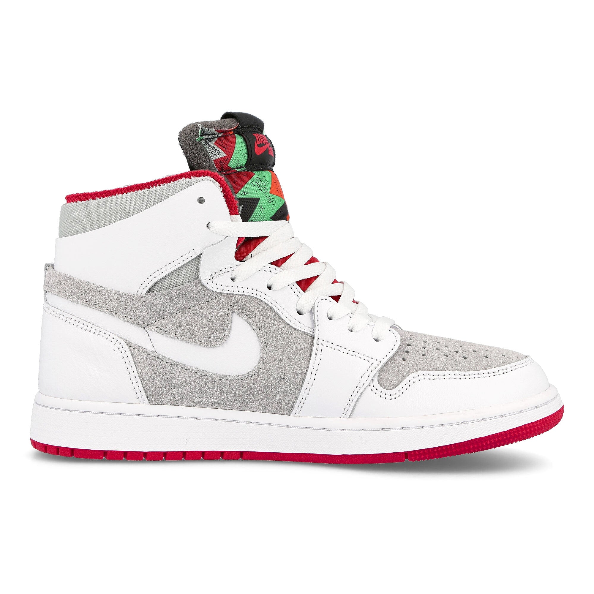 Jordan Air Jordan 1 Zoom Air Comfort White / True Red - Light Silver - Dark Concord High Top Sneakers Silhouette | Overkill