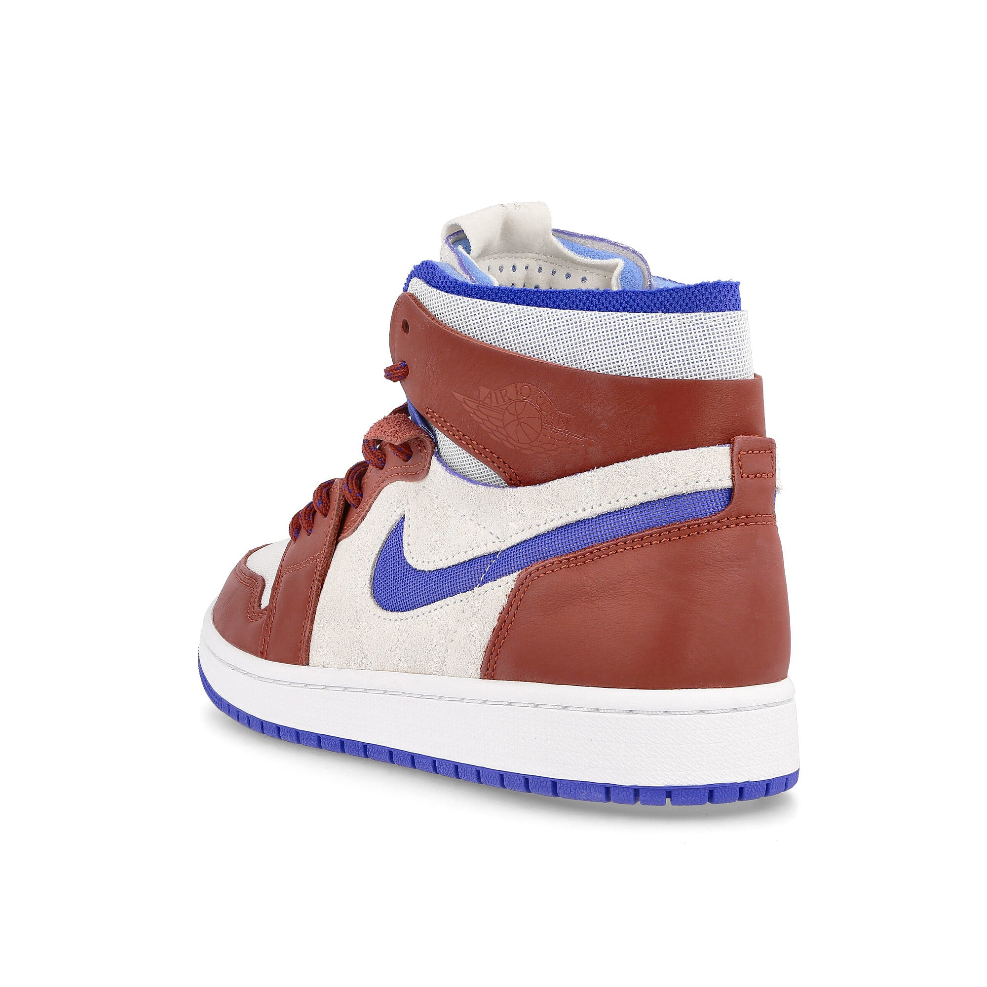 Jordan Wmns Air Jordan 1 Zoom Air Comfort Sail / Redstone - Hyper Royal - White Close-up | Overkill