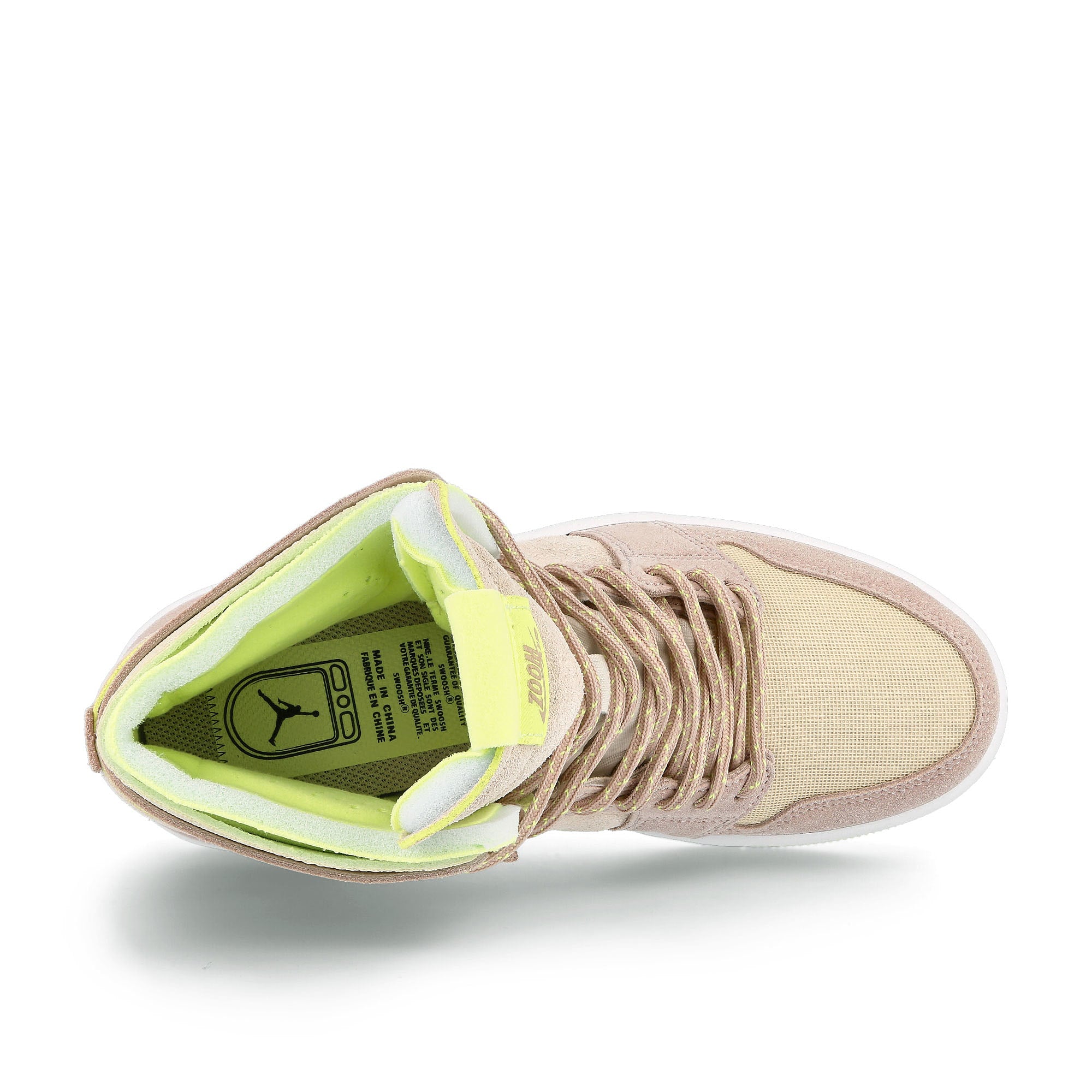 Jordan Wmns Air Jordan 1 Zoom Air Comfort Pearl White / Fossil - Light Lemon Twist - White Detail view 1 | Overkill