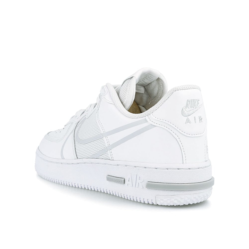 Nike air force 1 react White-Pure Platinum Low Top Sneakers Material | Overkill