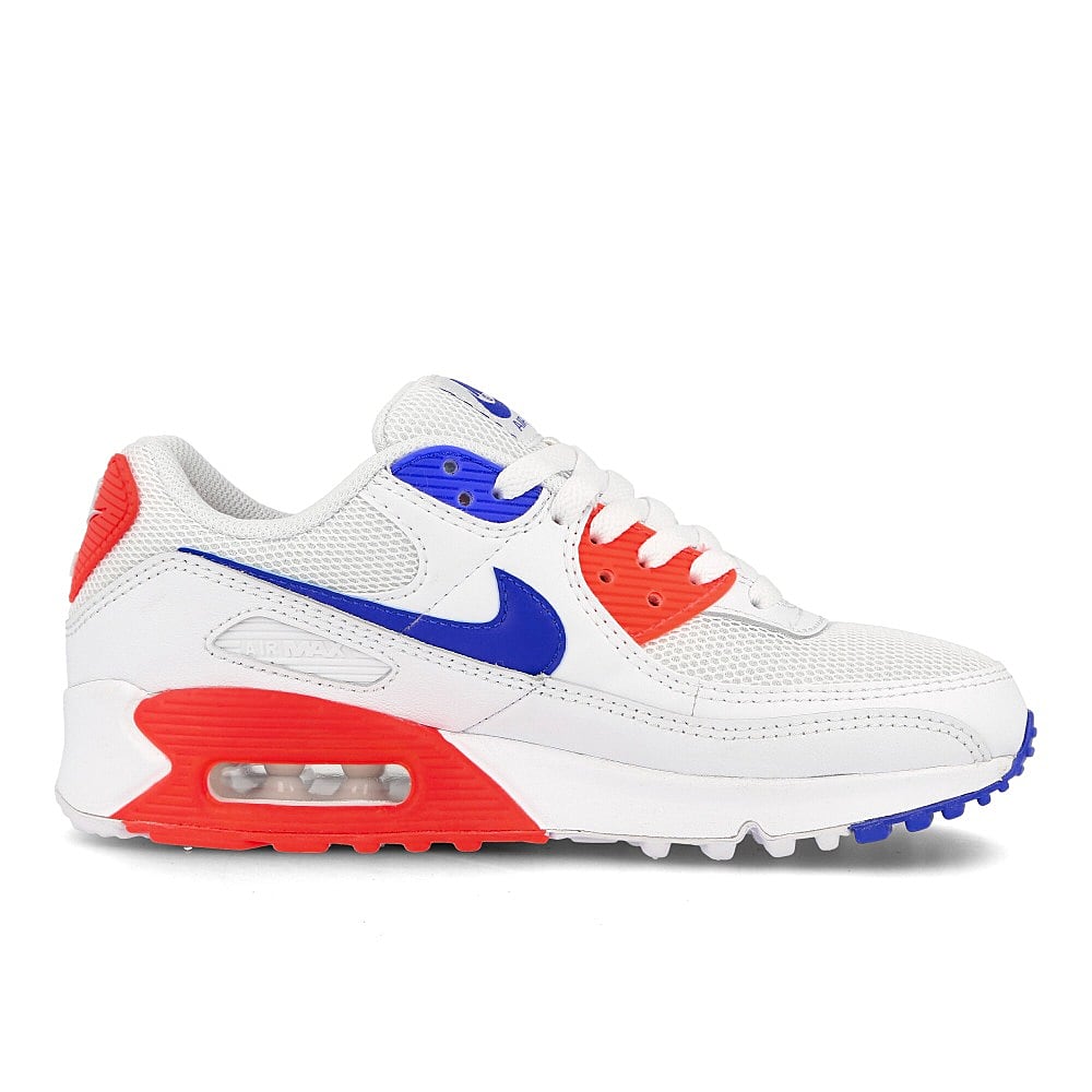 Nike wmns air max 90 White-Racer Blue - Flash Crimson Sneakers Silhouette | Overkill