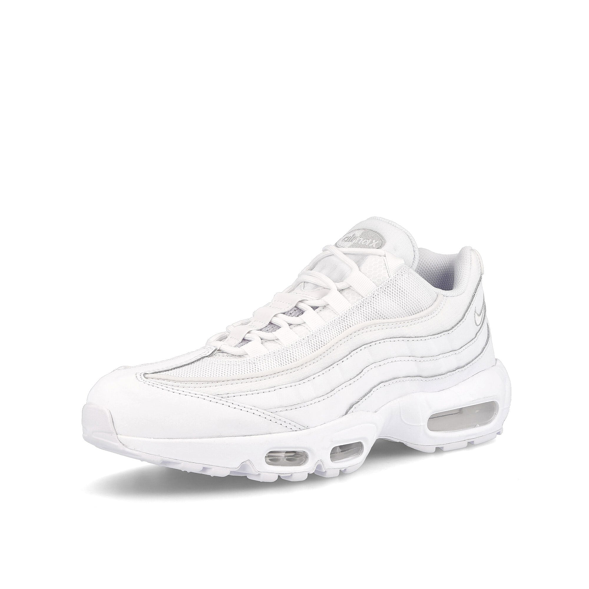 Nike Air Max 95 Essential White-White - Grey Fog Low Top Sneakers Close Up | Overkill