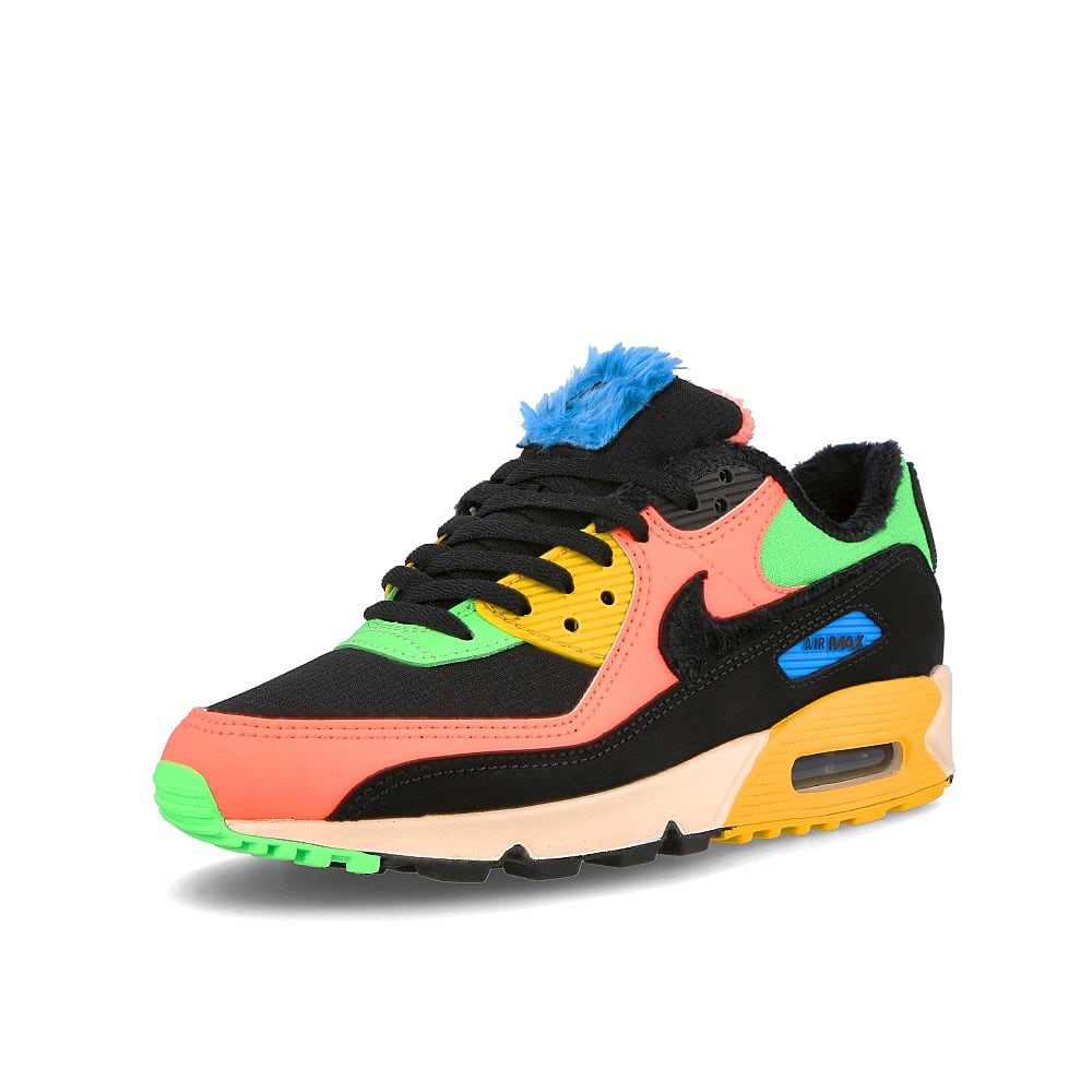 Nike wmns air max 90 premium Atomic Pink-Black - Laser Blue - Solar Flare Sneakers Close Up | Overkill