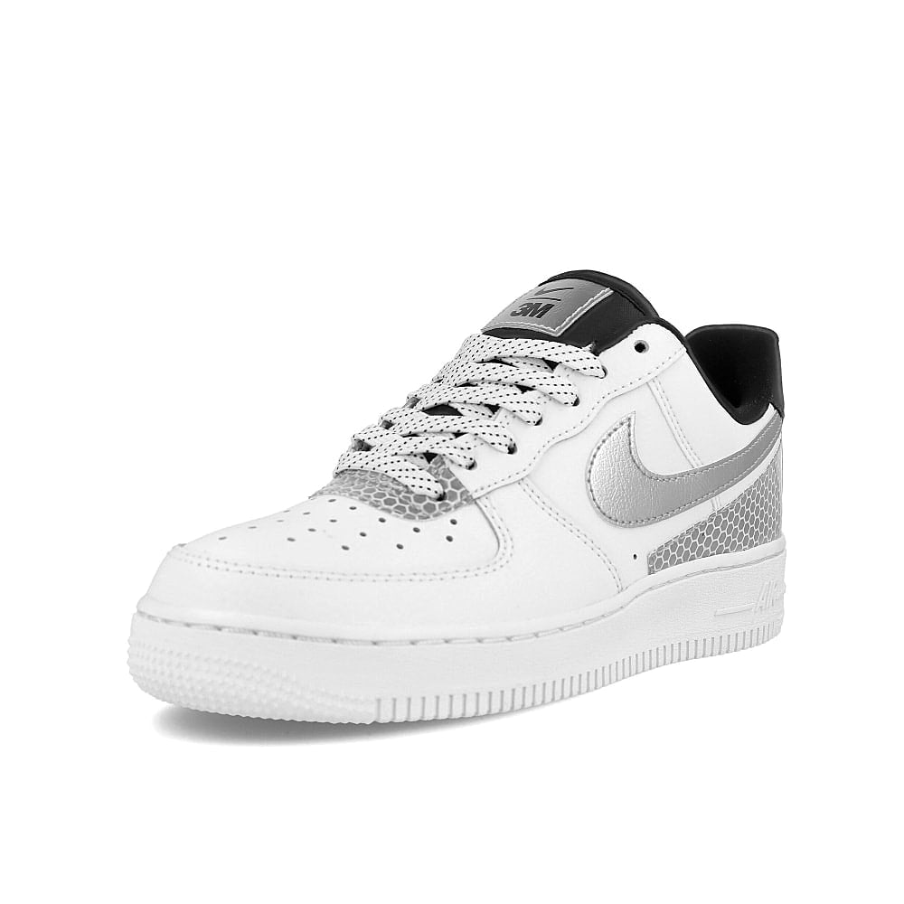 Nike air force 1 07 lv8 Summit White-Summit White - Black Low Top Sneakers Close Up | Overkill