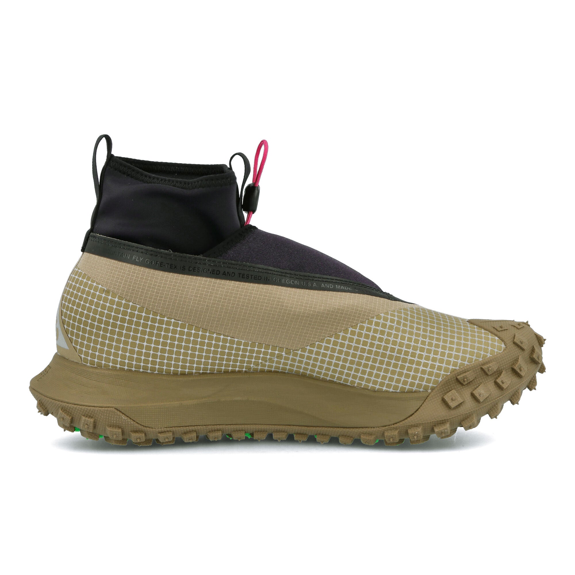 Nike ACG Mountain Fly Gore-Tex Khaki-Metallic Silver Mid Top Sneakers Silhouette | Overkill