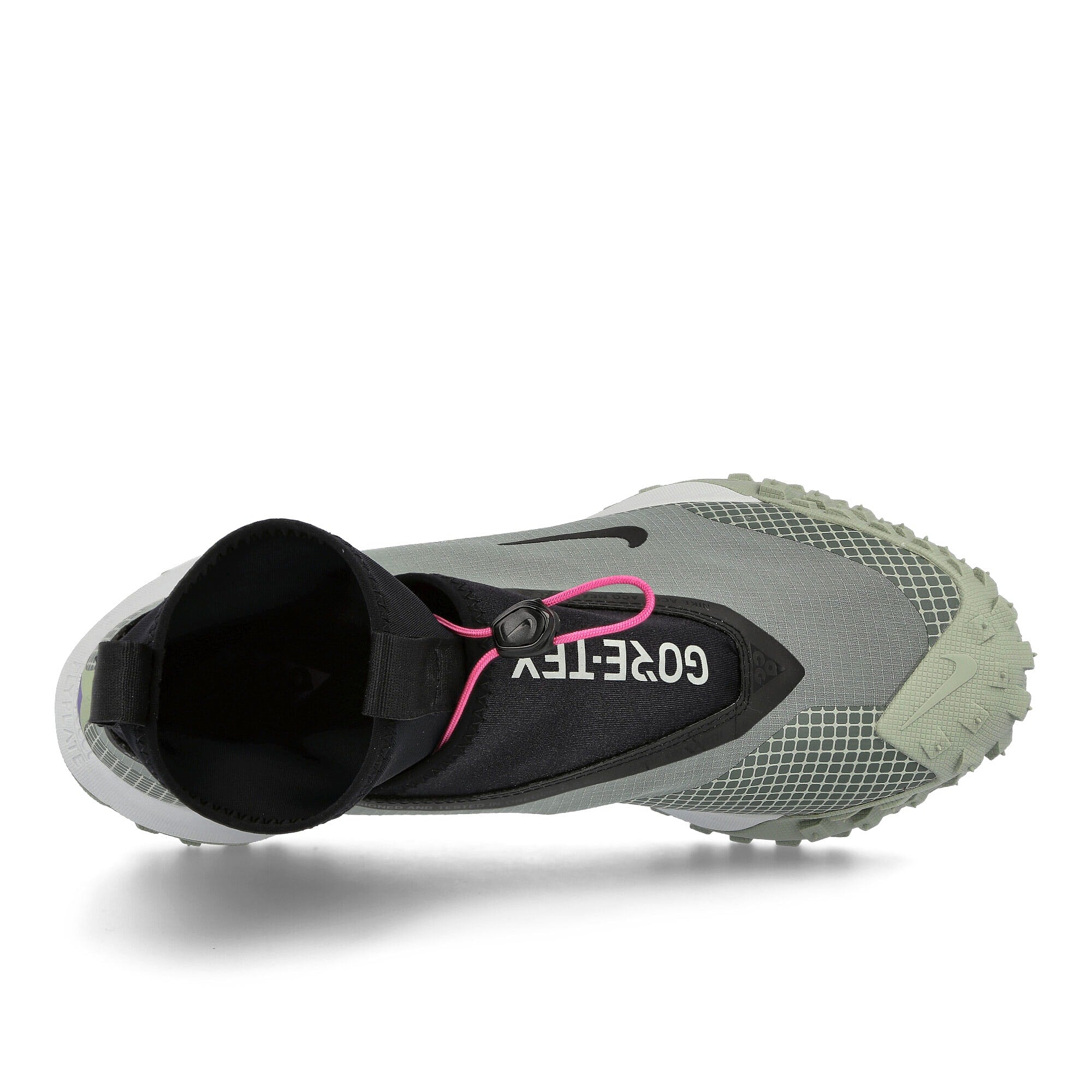 Nike acg mountain fly gore-tex Clay Green-Black Mid Top Sneakers Detailfoto | Overkill